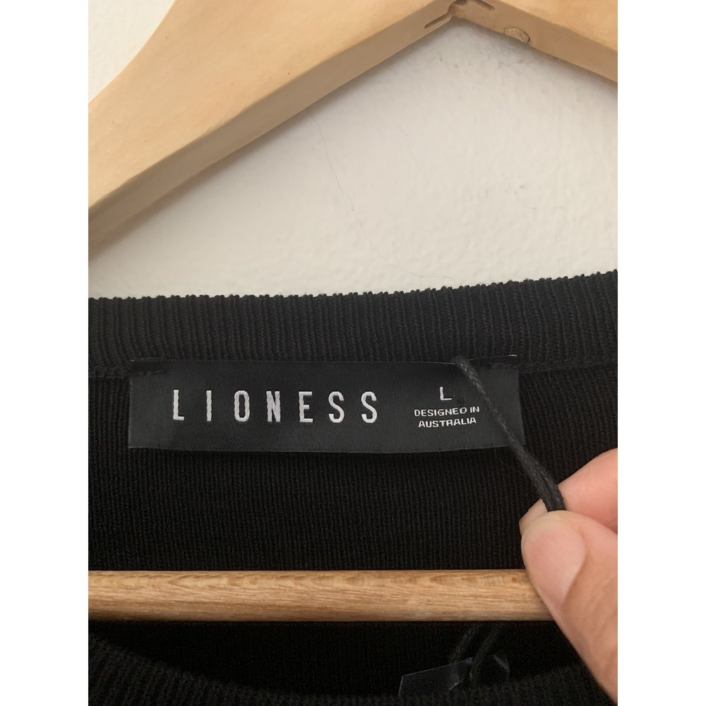NWT Lioness Military Minds Mini Swester Dress Black Long Sleeve L Bodycon - Picture 5 of 11